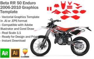 Beta RR 50 Enduro 2006 2007 2008 2009 2010 Graphics Template