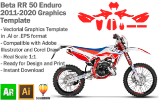 Beta RR 50 Enduro 2011 2012 2013 2014 2015 2016 2017 2018 2019 2020 Graphics Template