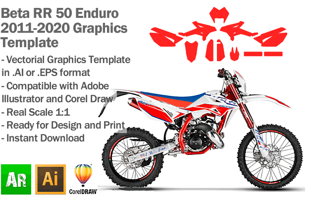 Beta RR 50 Enduro 2011 2012 2013 2014 2015 2016 2017 2018 2019 2020 Graphics Template