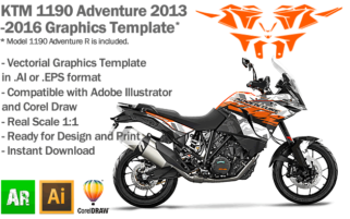 KTM 1190 Adventure 2013 2014 2015 2016 Graphics Template