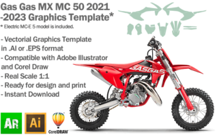 Gas Gas MX Motocross MC 50 2021 2022 2023 Graphics Template