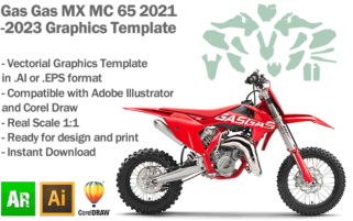 Gas Gas MX Motocross MC 65 2021 2022 2023 Graphics Template