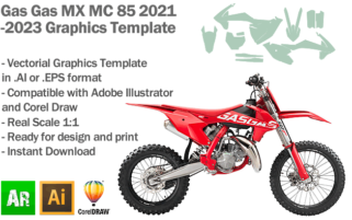 Gas Gas MX Motocross MC 85 2021 2022 2023 Graphics Template