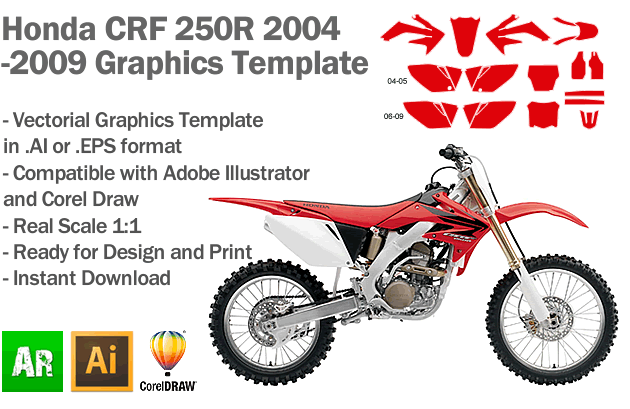  Plantilla de gráficos de motocross Honda CRF 0R MX