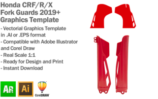 Honda CRF/R/X Fork Guards 2019+ Graphics Template