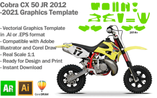 Cobra CX 50 JR MX Motocross 2012 2013 2014 2015 2016 2017 2018 2019 2020 2021 Graphics Template