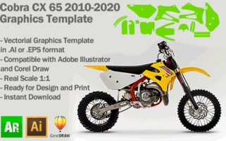 Cobra CX 65 MX Motocross 2010 2011 2012 2013 2014 2015 2016 2017 2018 2019 2020 Graphics Template