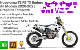 Husqvarna TE FE TX Enduro All Models 2020 2021 2022 2023 Graphics Template