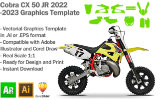 Cobra CX 50 JR MX Motocross 2022 2023 Graphics Template