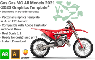 Gas Gas MC Motocross All Models 2021 2022 2023 Graphics Template