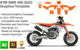 KTM SMR 450 Supermotard 2023 Graphics Template