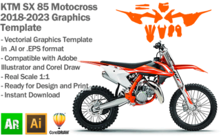 KTM SX 85 MX Motocross 2018 2019 2020 2021 2022 2023 Graphics Template