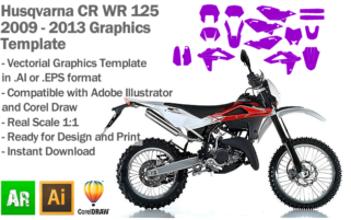 Husqvarna CR WR 125 Enduro MX Motocross 2009 2010 2011 2012 2013 Graphics Template