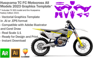 Husqvarna TC FC MX Motocross All Models 2023 Graphics Template