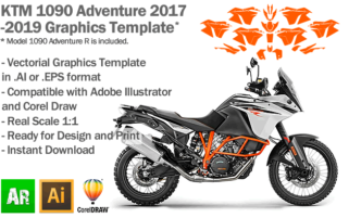 KTM 1090 Adventure 2017 2018 2019 Graphics Template