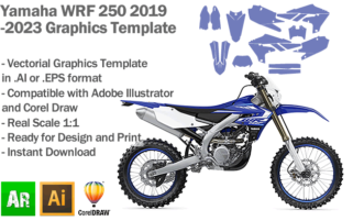 Yamaha WRF 250 Enduro 2019 2020 2021 2022 2023 Graphics Template