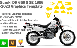 Suzuki DR 650 S SE Trail Enduro 1996 2023 Graphics Template