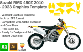 Suzuki RMX 450Z Enduro 2010 2011 2012 2013 2014 2015 2016 2017 2018 2019 2020 2021 2022 2023 Graphics Template