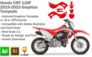 Honda CRF 110F MX Motocross 2019 2020 2021 2022 2023 Graphics Template