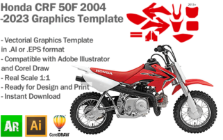 Honda CRF 50F 2004 2005 2006 2007 2008 2009 2010 2011 2012 2013 2014 2015 2016 2017 2018 2019 2020 2021 2022 2023 Graphics Template