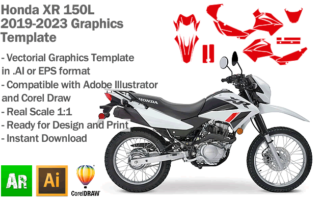 Honda XR 150L 2014 2015 2016 2017 2018 2019 2020 2021 2022 2023 Graphics Template