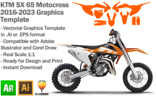 KTM SX 65 MX Motocross 2016 2017 2018 2019 2020 2021 2022 2023 Graphics Template