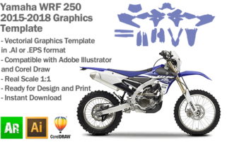 Yamaha WRF 250 Enduro 2015 2016 2017 2018 Graphics Template