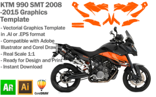 KTM 990 SMT 2008 2009 2010 2011 2012 2013 2014 2015 Graphics Template